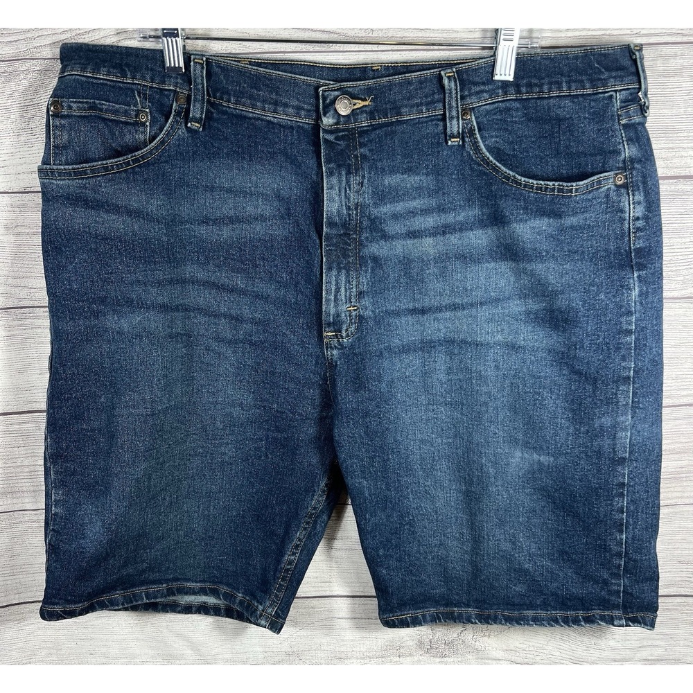 Wrangler Relaxed Fit‎ Men's Denim Blue Jean Shorts Size 40 Dark Wash